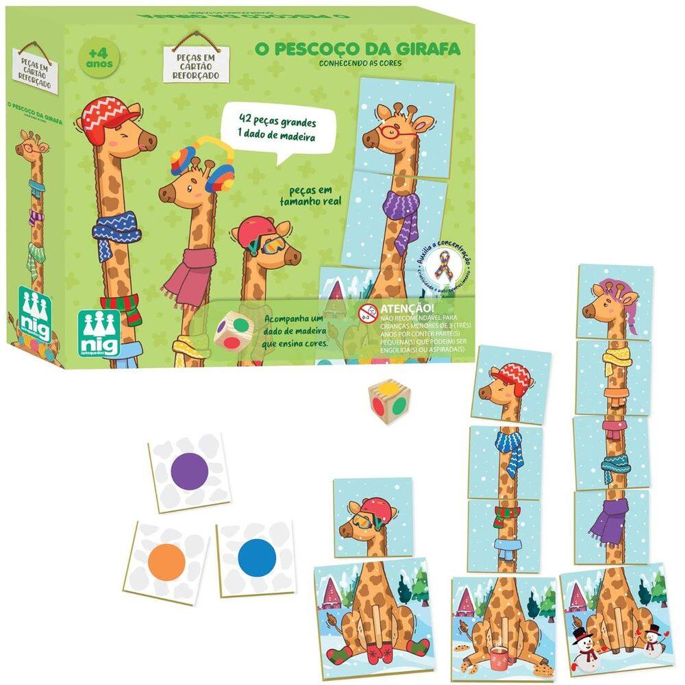 Brinquedo Educativo O Pescoço da Girafa com 43 Peças - Nig Brinquedos