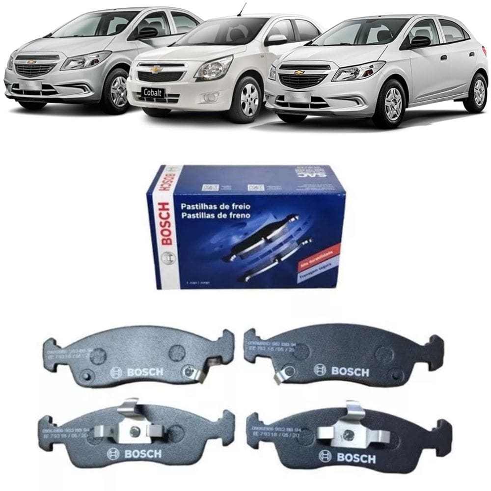 0986Bb0982 - Pastilha Freio Dianteiro - Cobalt 1.4 Econoflex 11 / Cobalt 1.8 12 Em Diante - Bosch