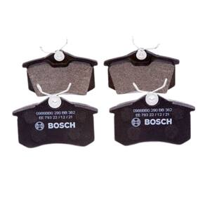 0986Bb0290 - Pastilha Freio Importado Tras - Golf Glx / Gti / Seat Gti 2.0 95 Em Diante - Bosch