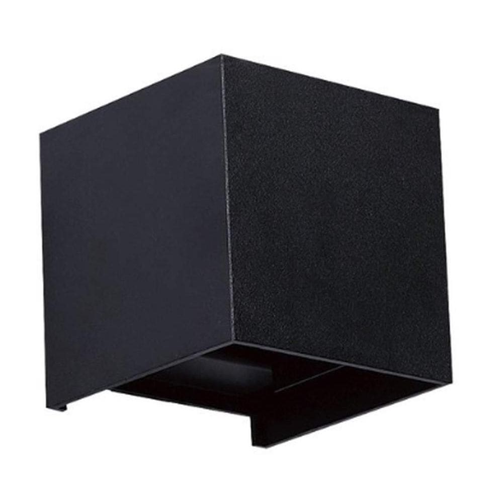Arandela LED Free Alumínio Quadrada 6W 3.000K Preto Blumenau