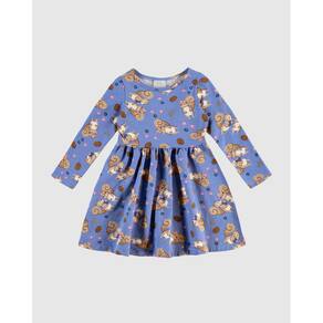 Vestido Manga Longa Estampado Algodão Malwee Ref. 126233