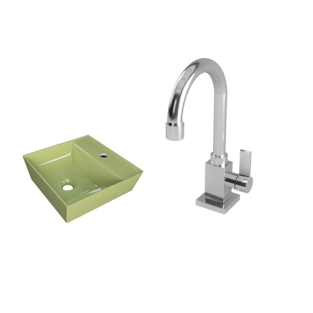 Kit Cuba AQ33 C/Torneira Luxo 1195 Metal 1/4 Volta
