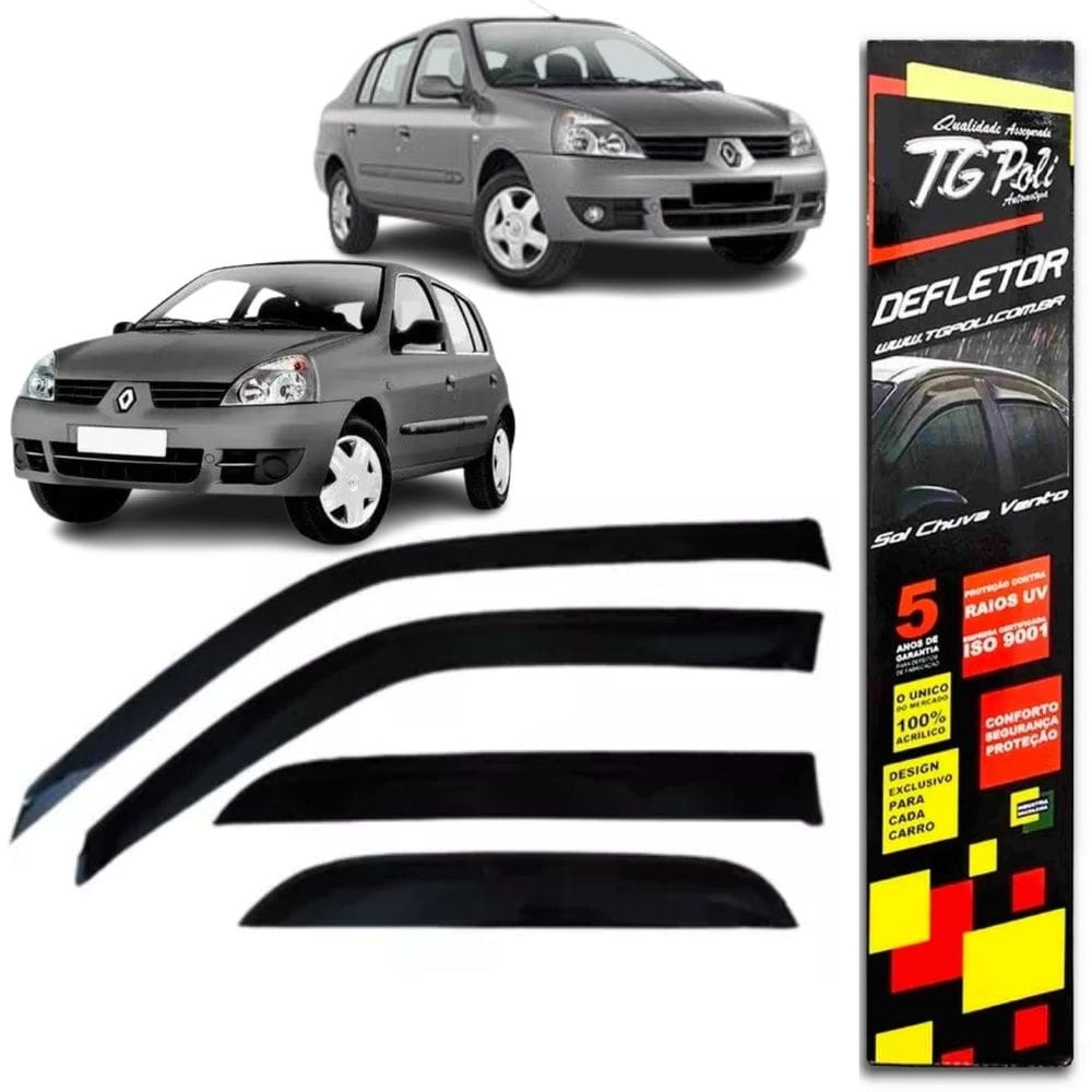 Calha Auto Adesivacalha De Chuva Auto Adesiva - Clio 2000 A 2016 - 29.001