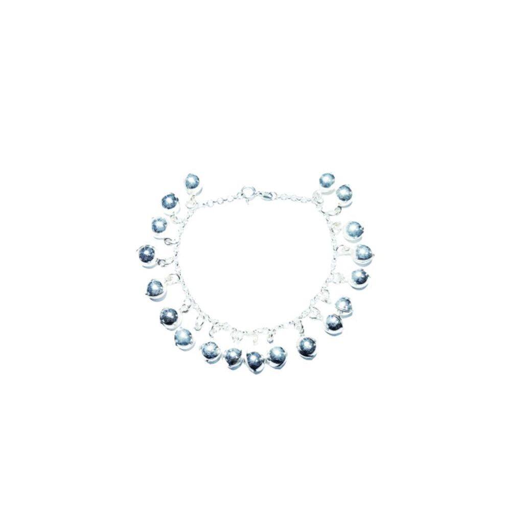 Pulseira Prata 19 Bolas 8Mm - 18Cm