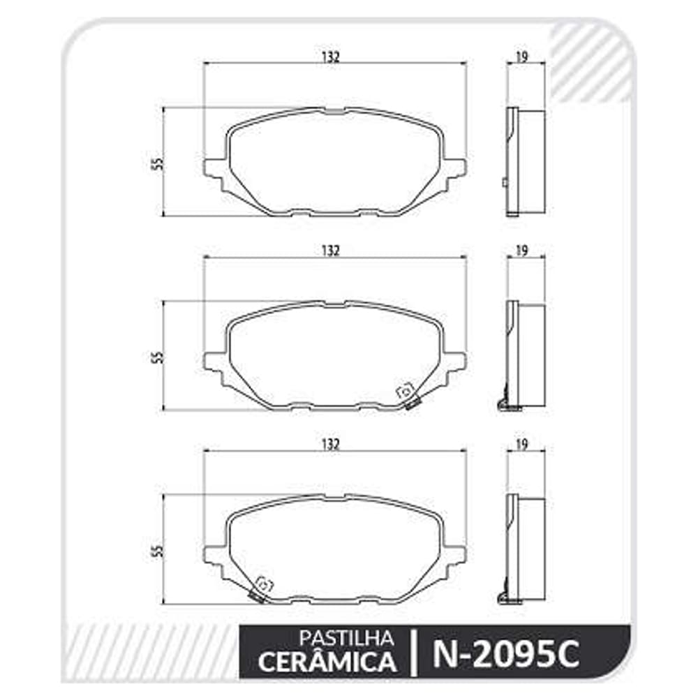 Pastilha Freio - Chevrolet Tracker Turbo Lt Ltz Premier 2021 A 2022 - N2095C