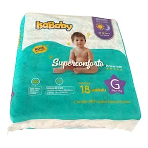 Fralda Isababy Premium 12h Proteção Tamanho G C/ 28 Unidades