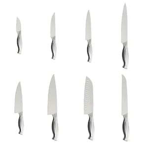 Kit Facas Tramontina Sublime Laminas e Cabos em Aço Inox 8 Peças