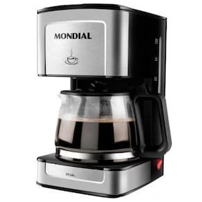 Cafeteira Eletrica Faz 20 Xicaras Mondial 550W Preta Inox 220V