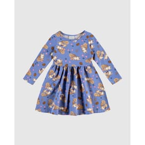 Vestido Manga Longa Estampado Algodão Malwee Ref. 0126233