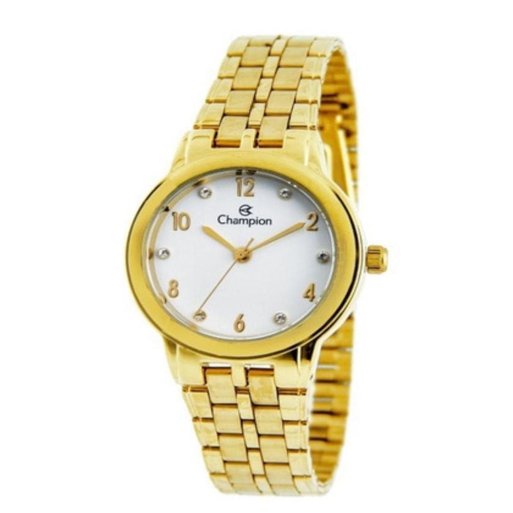 Relógio Champion Feminino Dourado Cn28320W + Kit Semi-Jóias