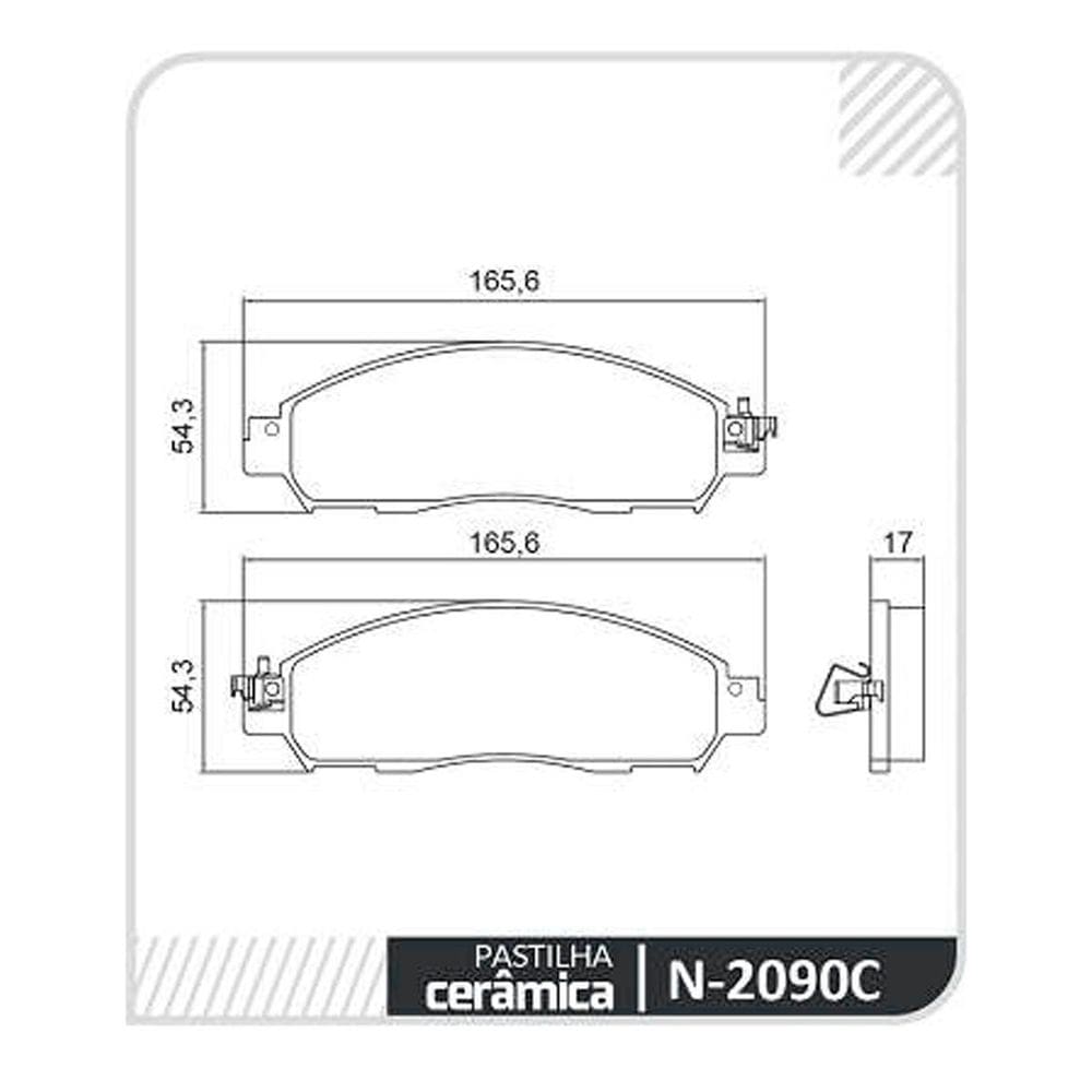 Pastilha De Freio - 2.3 2016 A 2018 / Frontier 2017 A 2020 / Np300 2015 A 2017 - N2090C