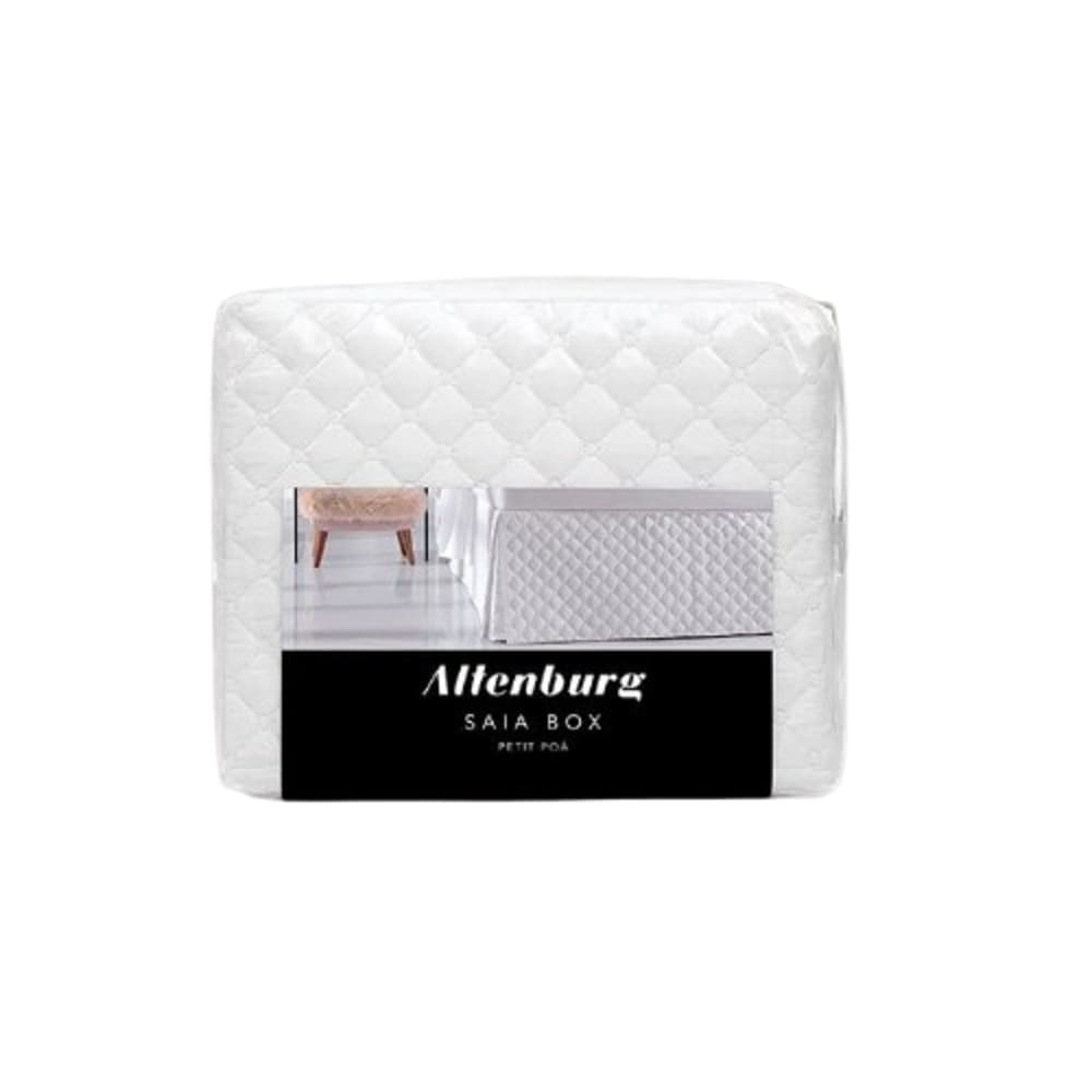 Saia Box Queen Petit Poá Branco Altenburg