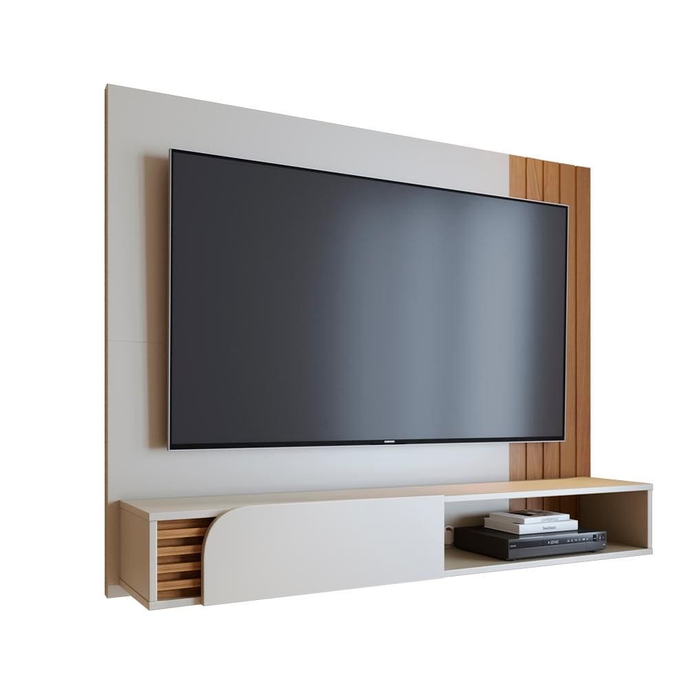 Painel Home Suspenso para Tv até 60 Polegadas 1 Porta Jurerê Freijó e Off White