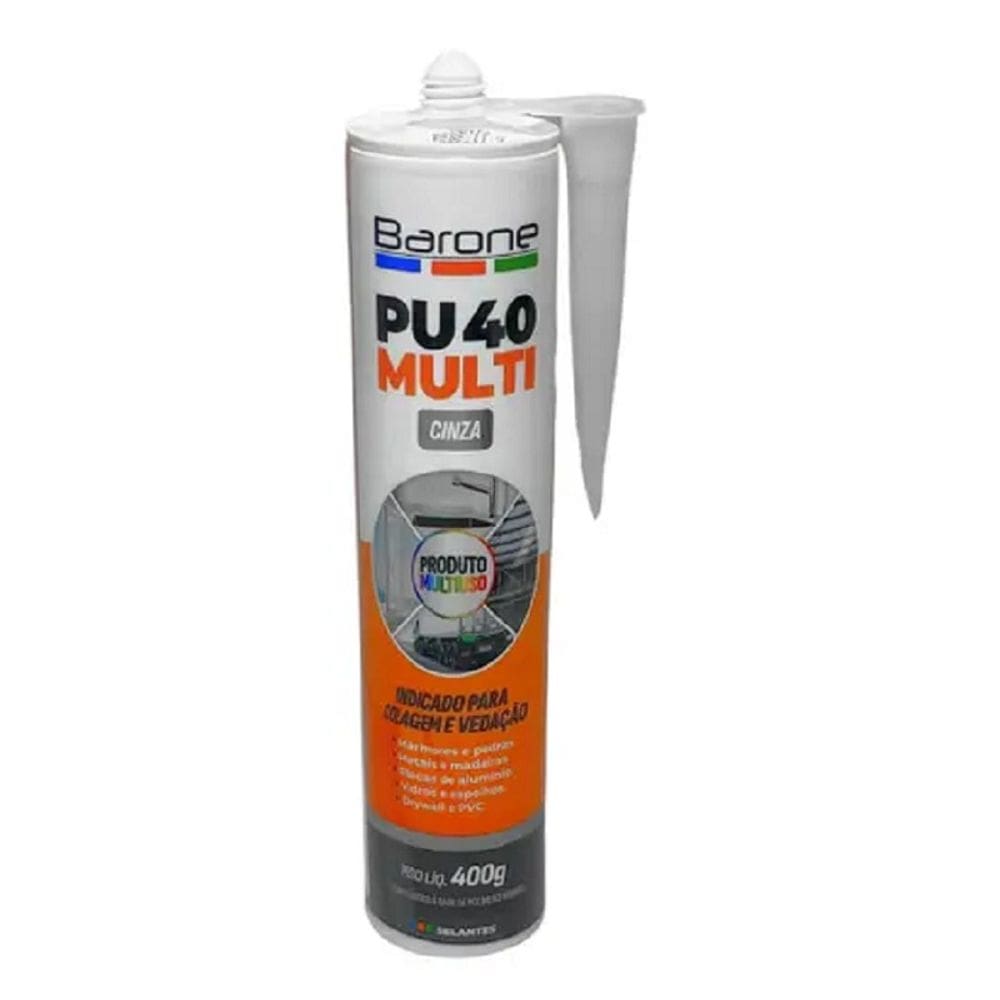 Adesivo Selante PU40 Cinza 400G Barone 24675