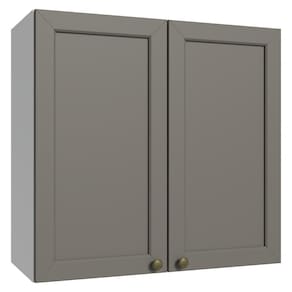 Armário Aéreo 70 cm 2 Portas Branco/Cinza Vik Madesa