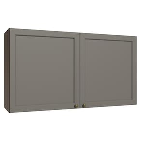 Armário Aéreo 120 cm 2 Portas Rustic/Cinza Vik Madesa