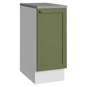 Balcão de Cozinha 35 cm 1 Porta Branco/Verde Vik Madesa