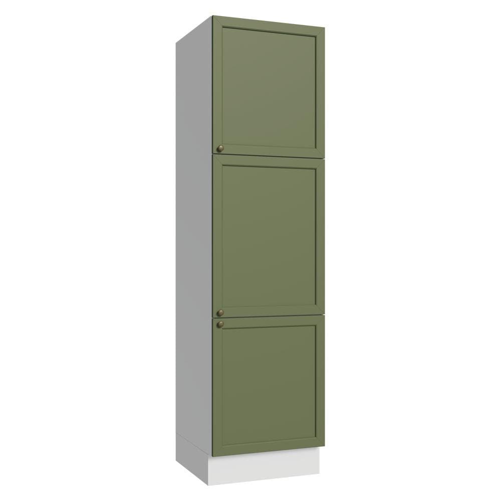 Paneleiro 60 cm 3 Portas Branco/Verde Vik Madesa