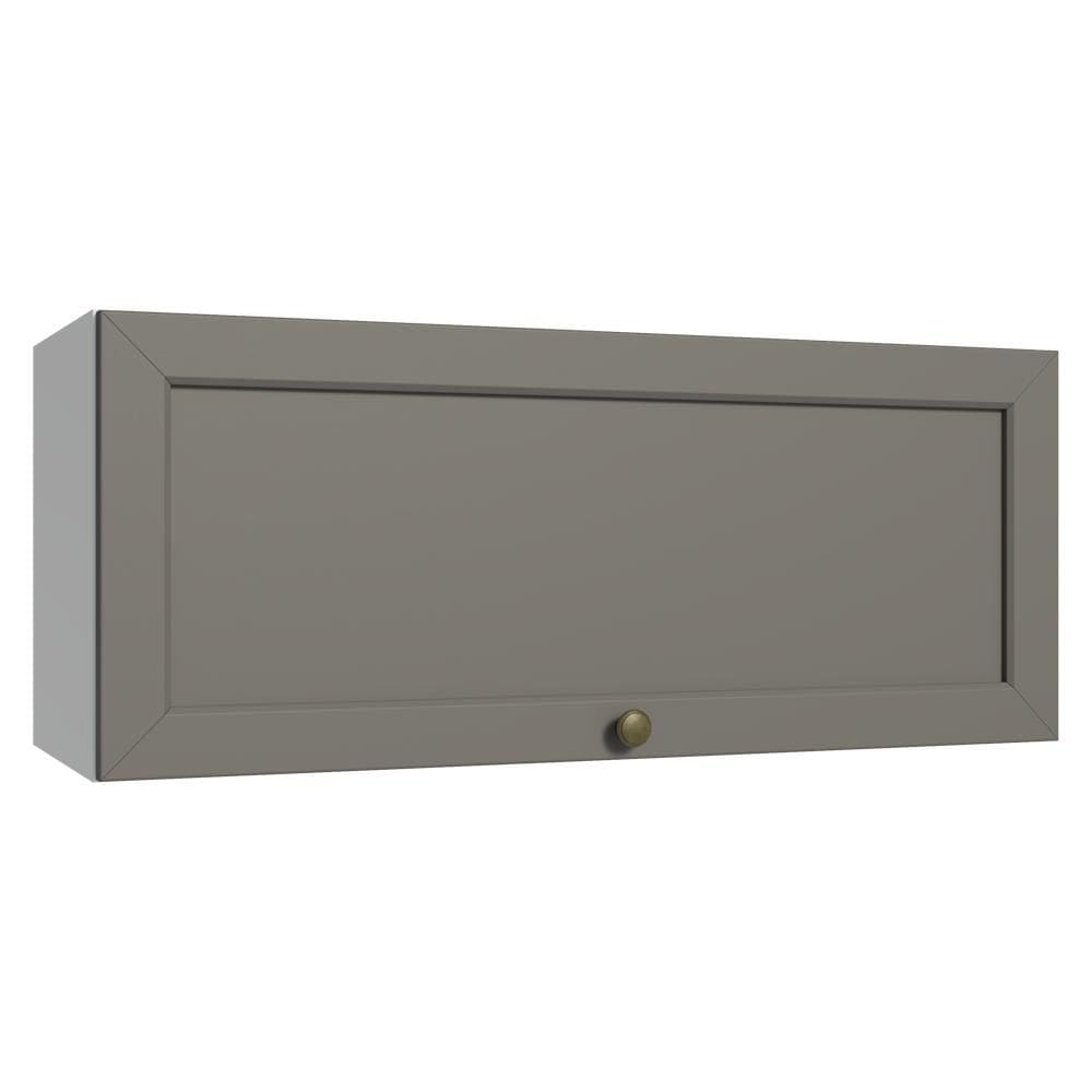 Armário Aéreo 80 cm 1 Porta Basculante Branco/Cinza Vik Madesa