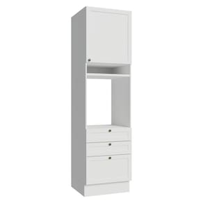 Torre Quente 60 cm 1 Porta 3 Gavetas Branco Vik Madesa