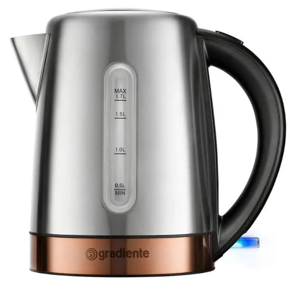 Chaleira Eletrica 1.7L Gradiente 1100W Inox Luxx Golden 127V