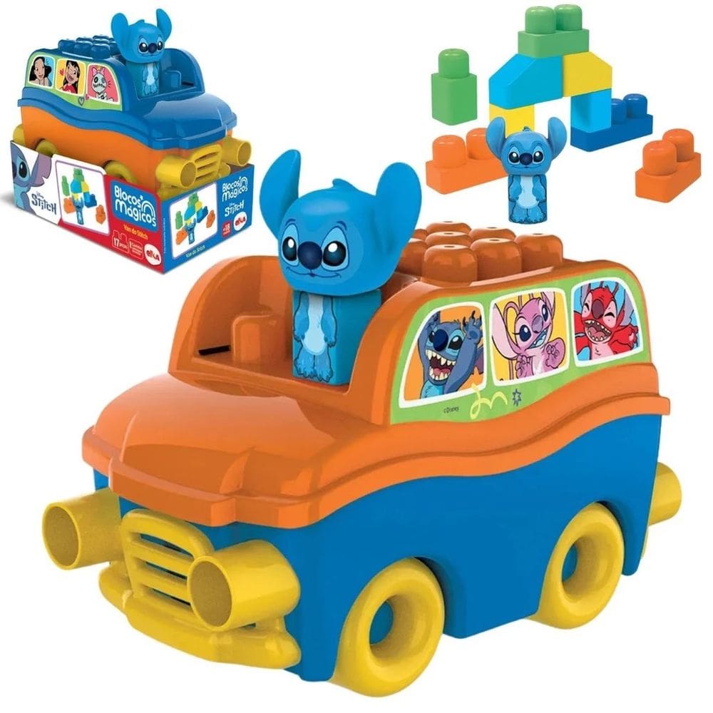 Brinquedo Blocos Magicos Van do Stitch - Elka
