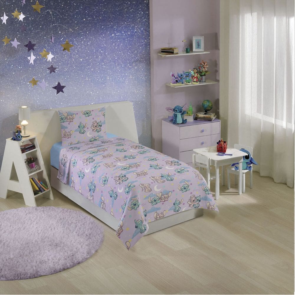 Jogo de Lençol Infantil Solteiro 2 Peças Stitch