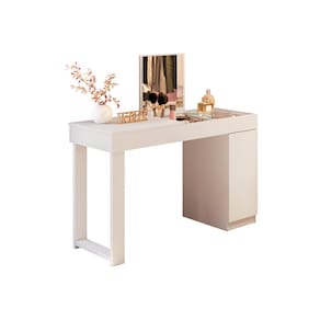 Escrivaninha com 1 Porta Espelho Love Branco Fosco - Mobler