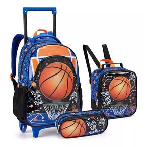 Kit Escolar Mochila + Lancheira + Estojo Basquete - Seanite