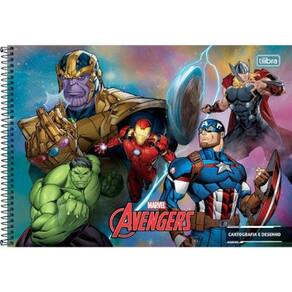 Caderno Cartografia 80Folhas Avengers Assemble Capa2-Tilibra