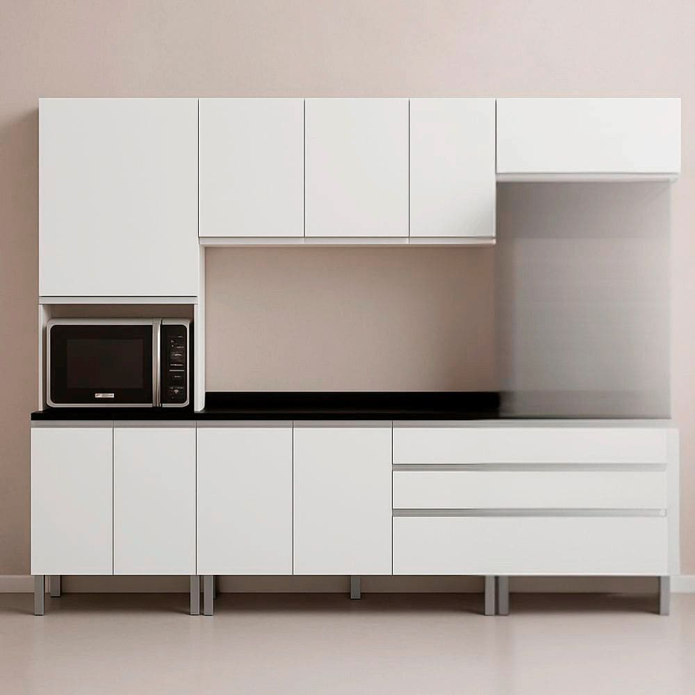Composição Cozinha Modulada Evidence 6 Peças Poliman Móveis