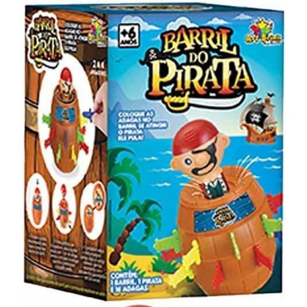 Kit Jogo Pula Pirata Barril + Jogo Pinguim Quebra Gelo
