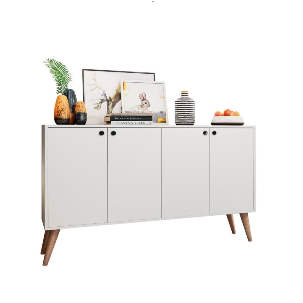 Aparador Buffet Retro Para Sala De Estar 4 Portas Lituania