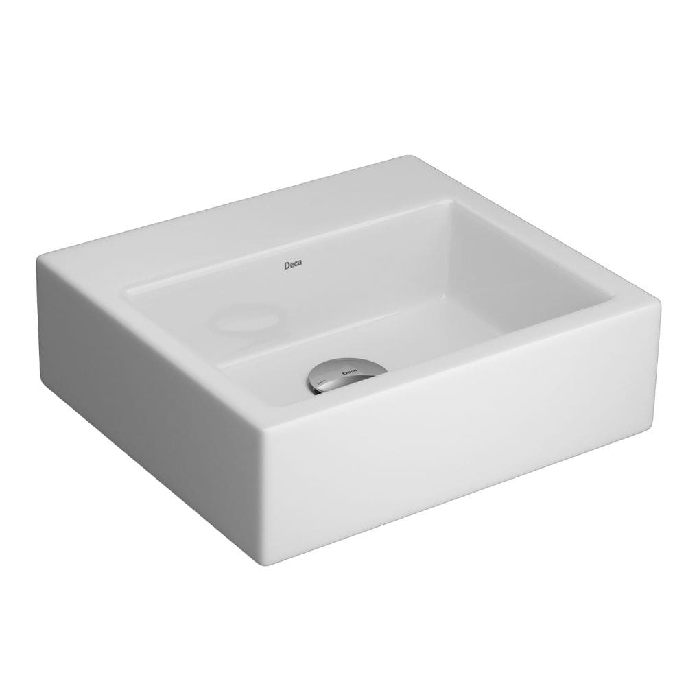 Cuba Apoio Retangular Com Mesa de 350x315mm Deca L7300 17 Branco Gelo - L730017