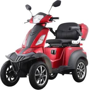 Quadriciclo Scooter Elétrico Duos E-Cross 1000W 60V Vermelho - Não precisa de CNH