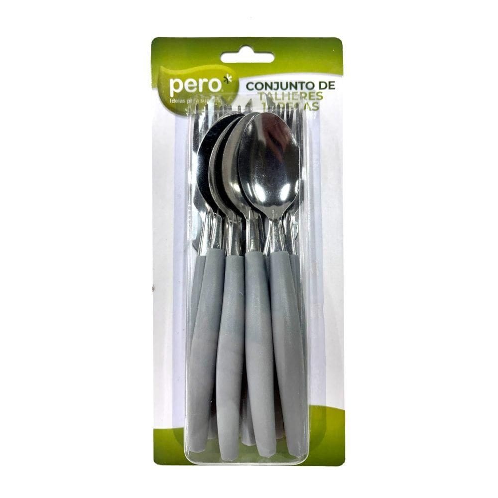 Conjunto Talheres de Inox 12 Peças N246351-9 Cinza- Pero