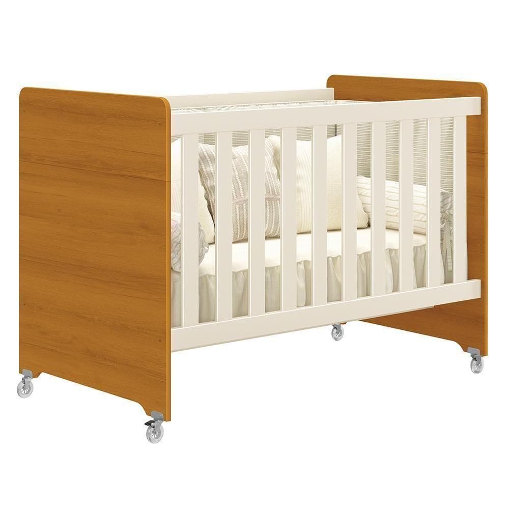 Berço Evolution 4 Em 1 Areia Fosco/savana Com Colchão Para Mini Berço - Reller Móveis Areia Fosco/savana