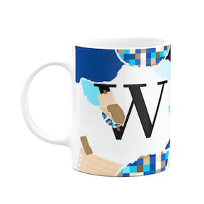 Caneca Professores - Inicial do nome letra W - 325ml