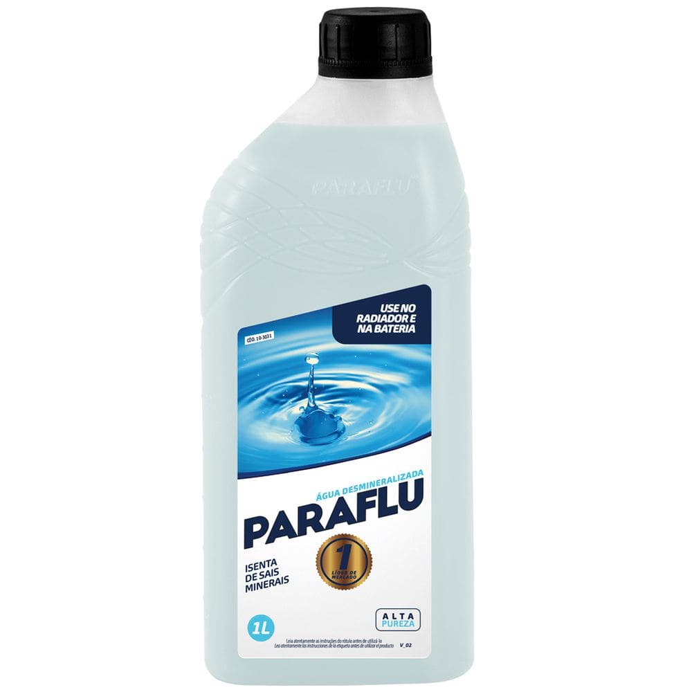Agua Desmineralizada 1 Litro  Veículos Leve / Pesado / Agrícola / Náutico - Paraflu 10-3031