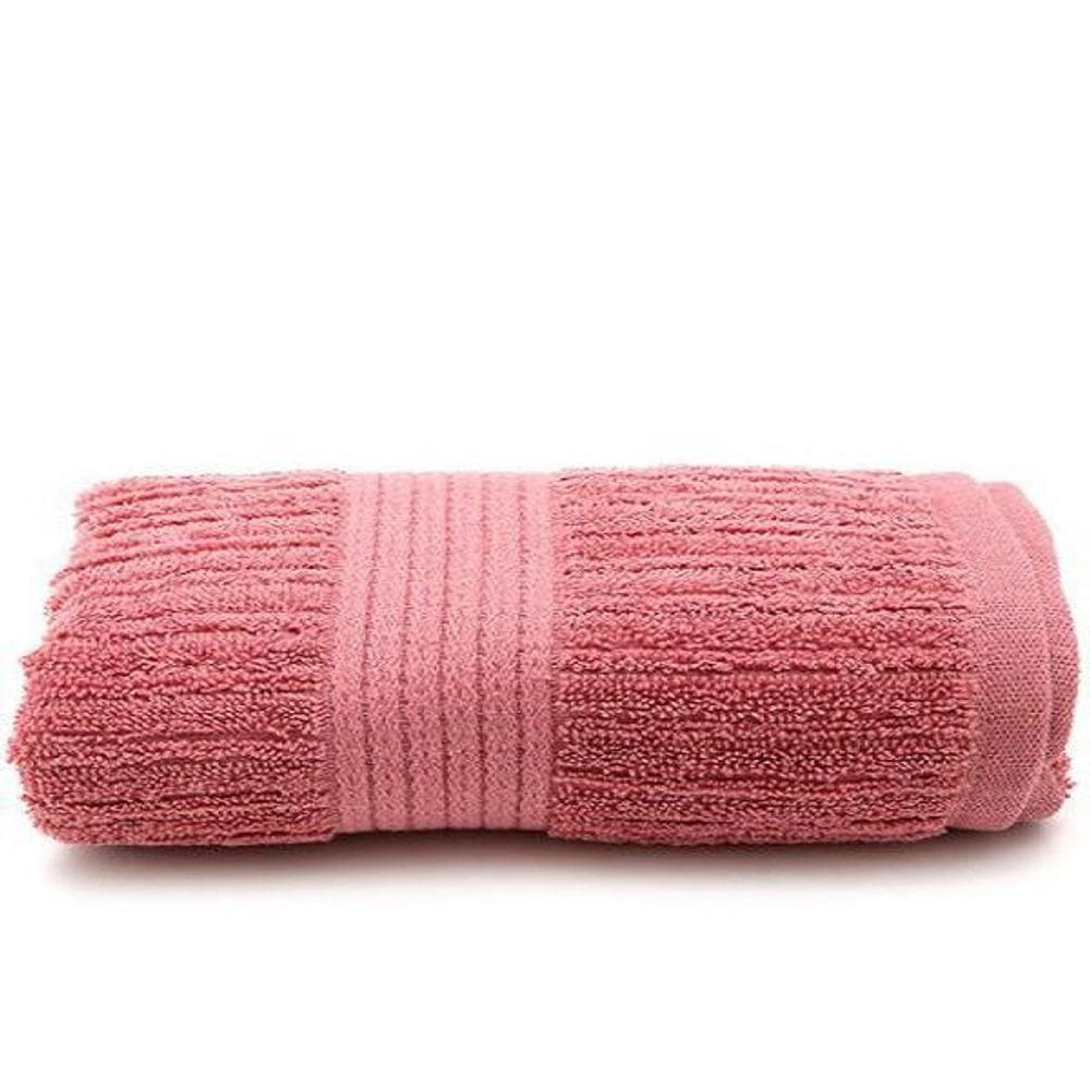 Toalha De Rosto Buddemeyer Fio Penteado Canelado Rosa