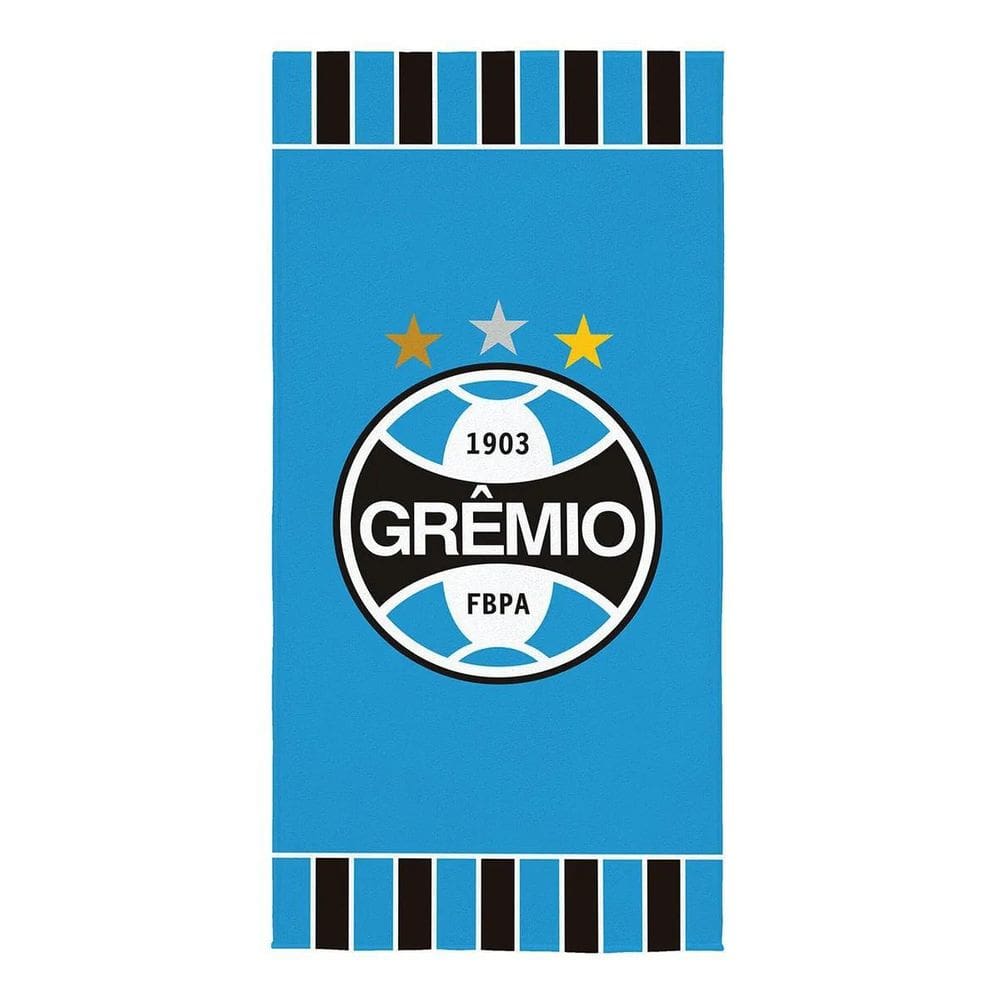 Toalha Aveludada Estampada Grêmio 70 cm x 1,40 m Lepper