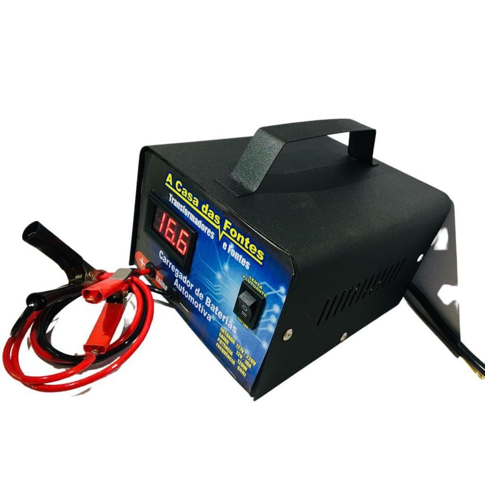 Carregador De Bateria Carro Moto Náutica 12 V Automotivo