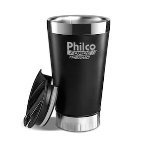Copo Térmico Com Tampa Pth01P Philco 475Ml Preto