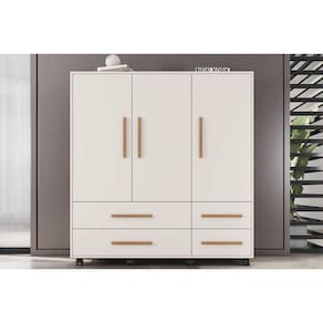 Cômoda de Quarto Gaudi 3 Portas e 4 Gavetas Branco - Caemmun