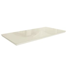 Tampo Mesa Sala de Jantar Vidro c/ Vidro TA67 Premium Retangular 200X100cm Off White/Off White - Kappesberg