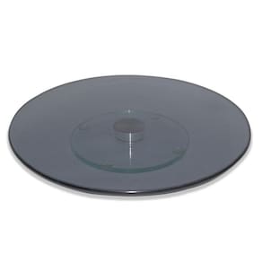 Prato Giratório 8Mm Vidro Temperado Resistente Fumê 70Cm