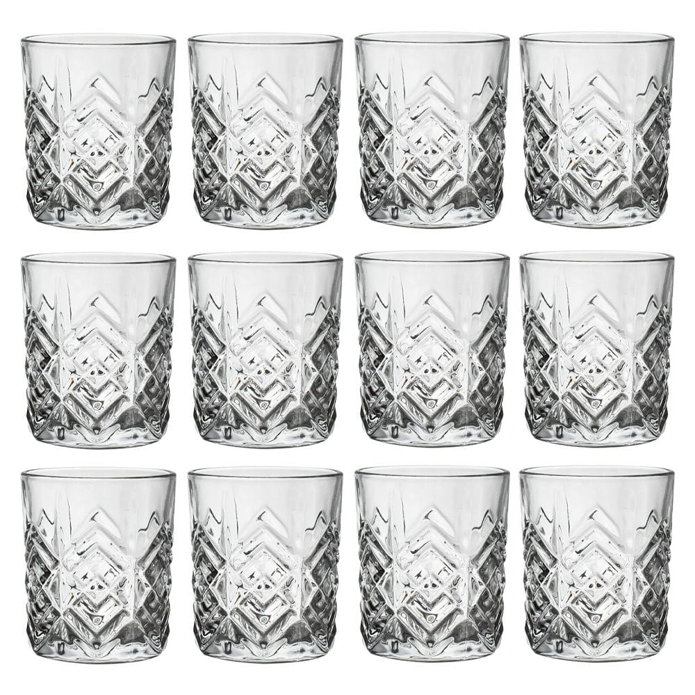 Jogo de Copos de Vidro De Whisky Zenith Transparente 310ml 12 peças - Casambiente