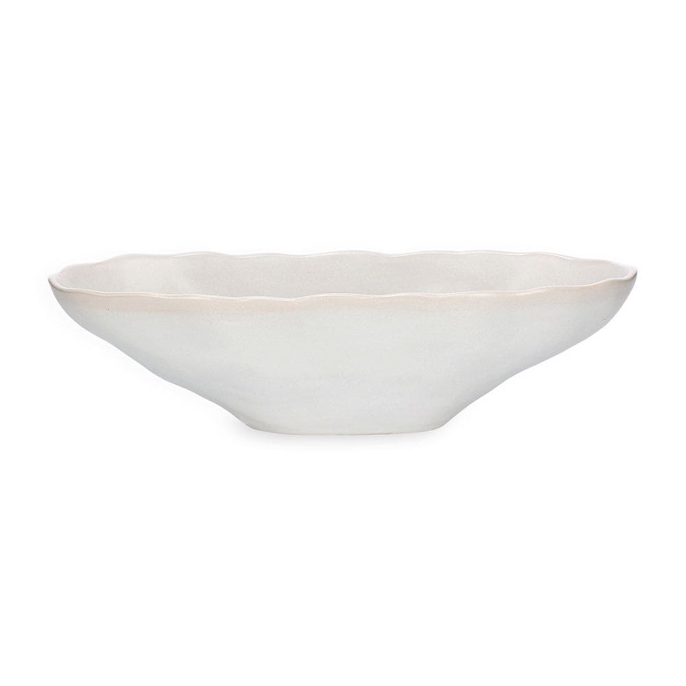 Centro de Mesa Decorativo em Cerâmica Branca 44cm 19448 Mart
