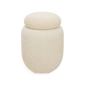Pote Decorativo em Cimento Bege com Tampa 10,5cm 19168 Mart