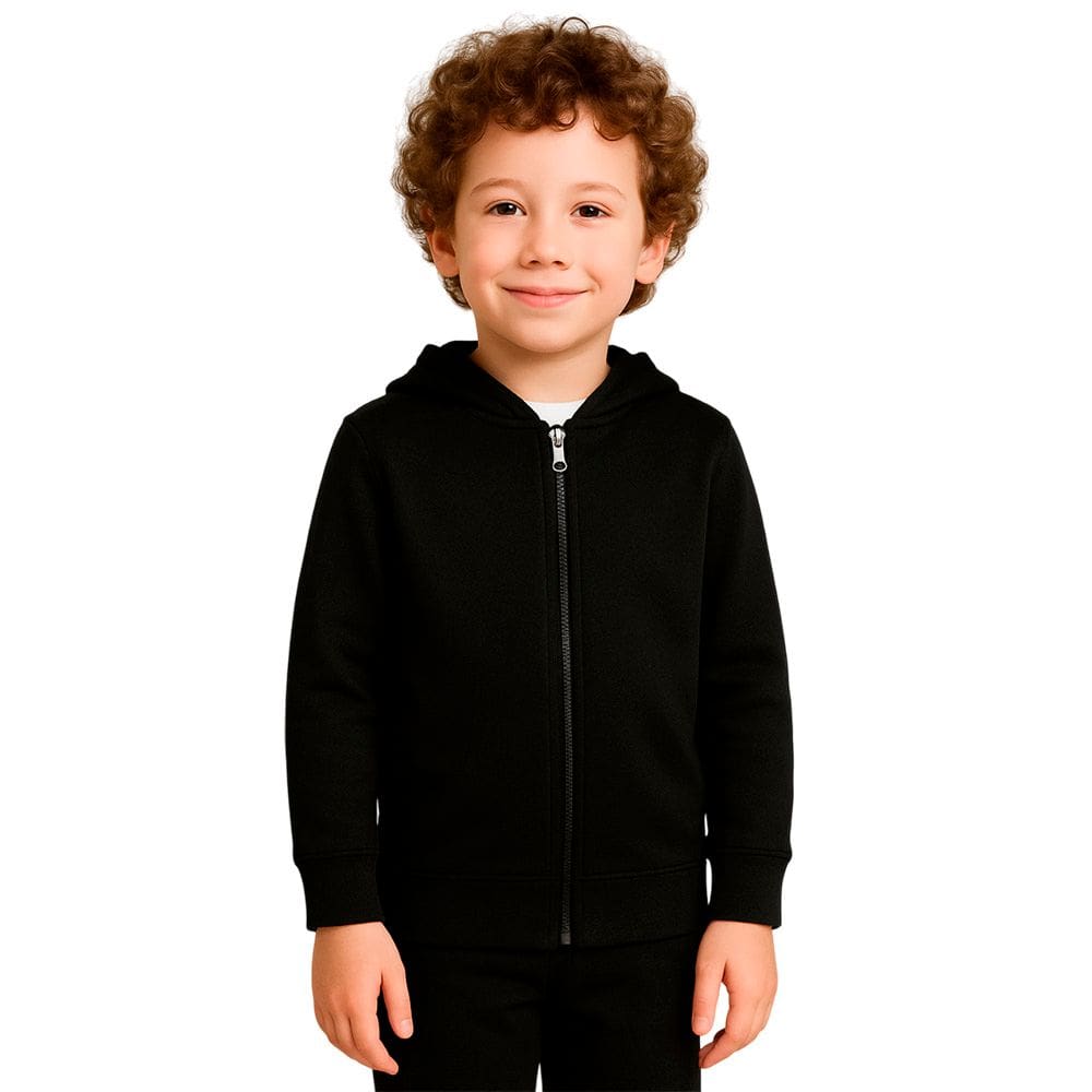 Blusa de Moletom Masculino Casaco Infantil Menino de Ziper Jaqueta com Capuz Blusa de Frio Inverno